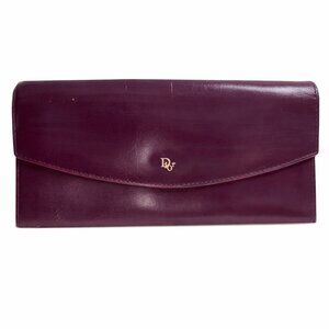 40 Year Vintage Dior Purple Leather Wallet